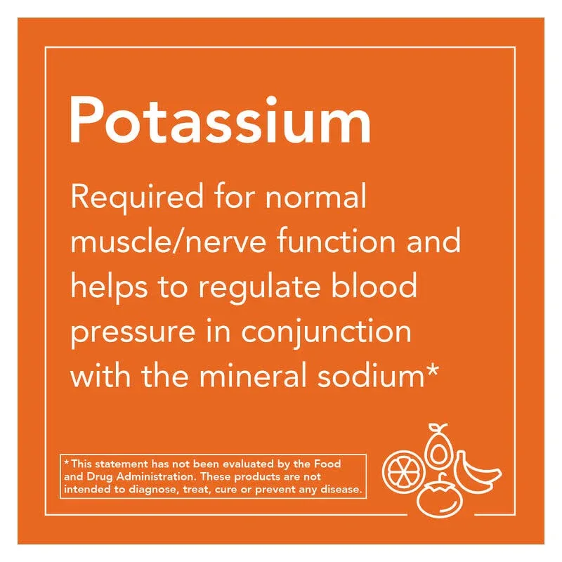 NOW Foods, Potassium Gluconate, 99 mg, Tablets - Image 9