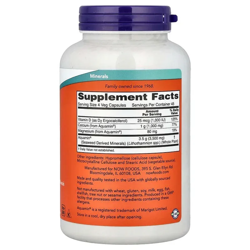 NOW Foods, Red Mineral Algae, 180 Veg Capsules - Image 2
