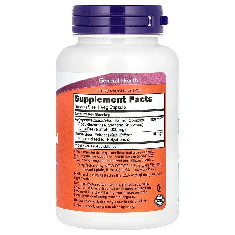 NOW Foods, Resveratrol Veg Capsules - Image 8