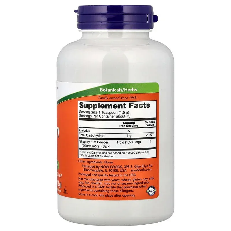 NOW Foods, Slippery Elm Powder, 4 oz (113 g) - Image 2