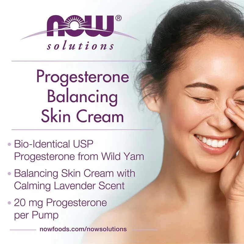 NOW Foods, Solutions, Progesterone from Wild Yam, Balancing Skin Cream, 3 oz (85 g) - Image 10