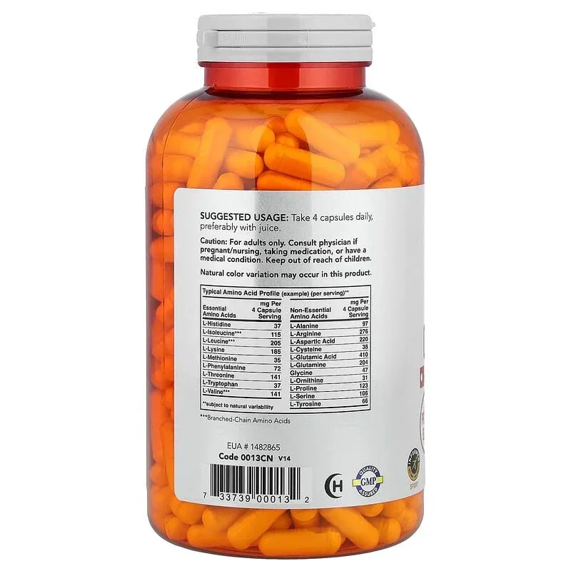 NOW Foods, Sports, Amino Complete™, 120 Veg Capsules - Image 10