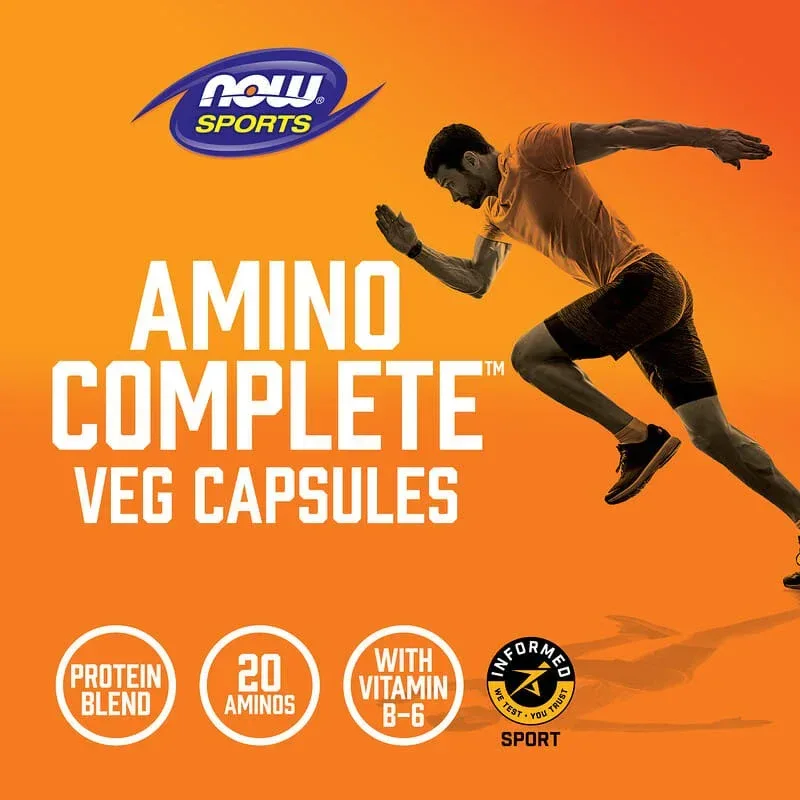 NOW Foods, Sports, Amino Complete™, 120 Veg Capsules - Image 5