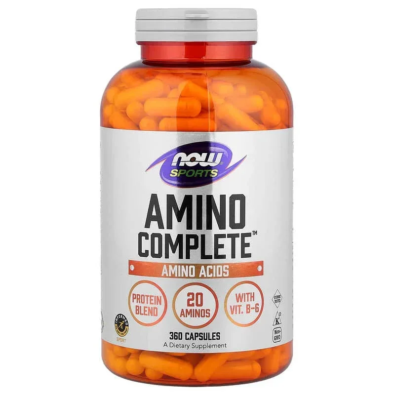NOW Foods, Sports, Amino Complete™, 120 Veg Capsules - Image 7