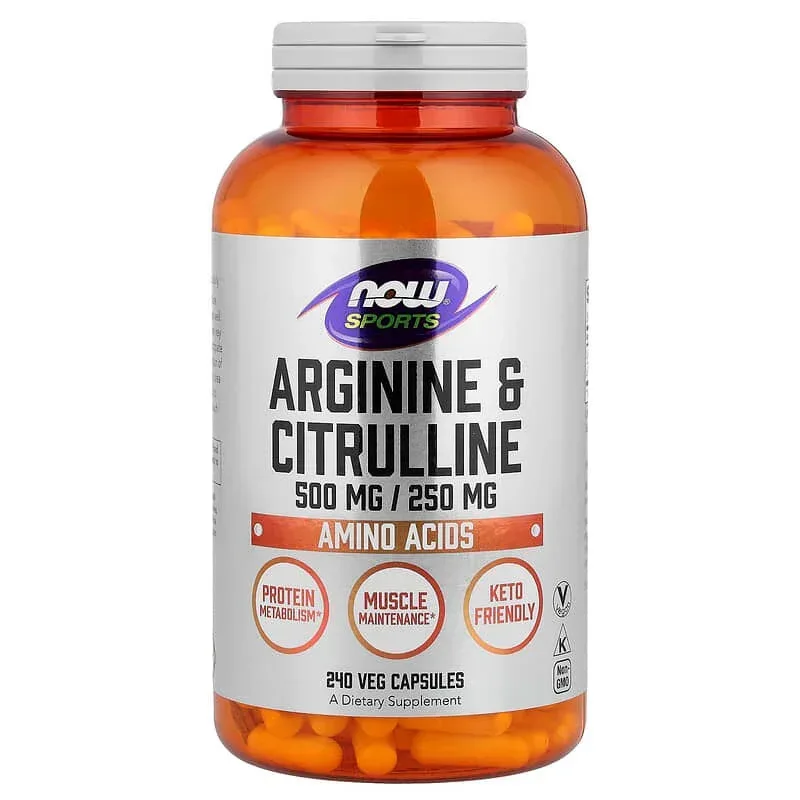 NOW Foods, Sports, Arginine & Citrulline, Veg Capsules - Image 6
