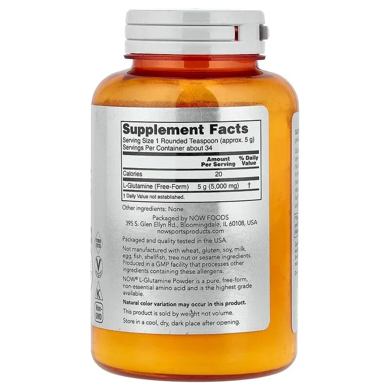 NOW Foods, Sports, L-Glutamine Powder - Image 13