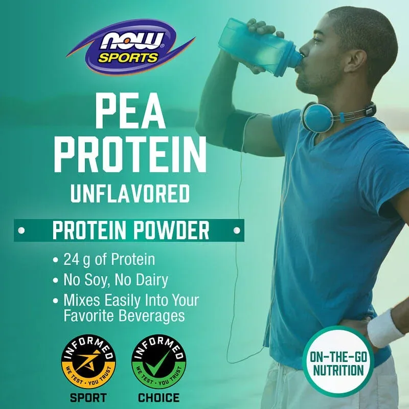 NOW Foods, Sports, Pea Protein Powder, Creamy Chocolate, 2 lbs (907 g) - Image 19