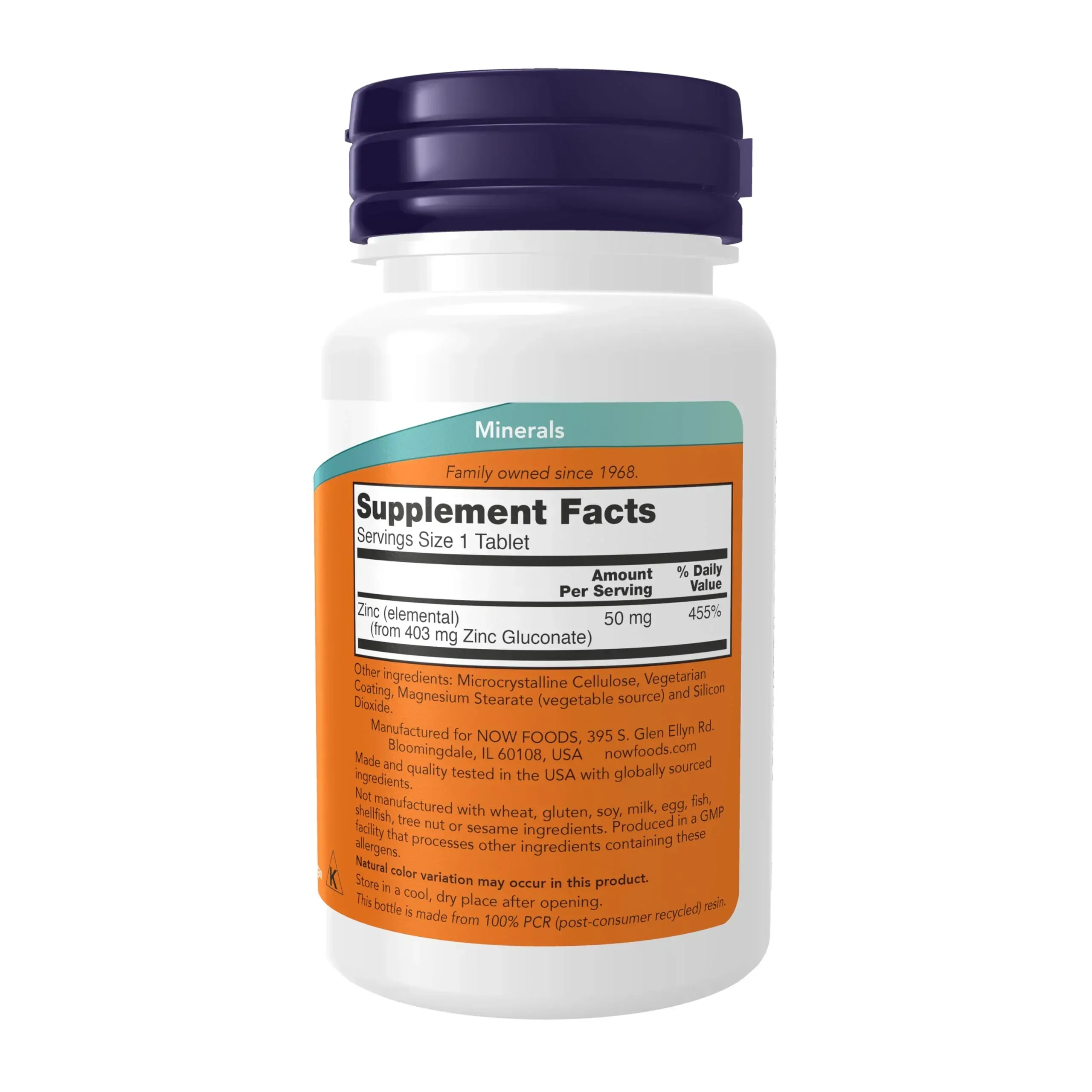 NOW Foods Supplements, Zinc (Zinc Gluconate) 50 mg, Supports Enzyme Functions*, Immune Support*, 100 Tablets - Image 8