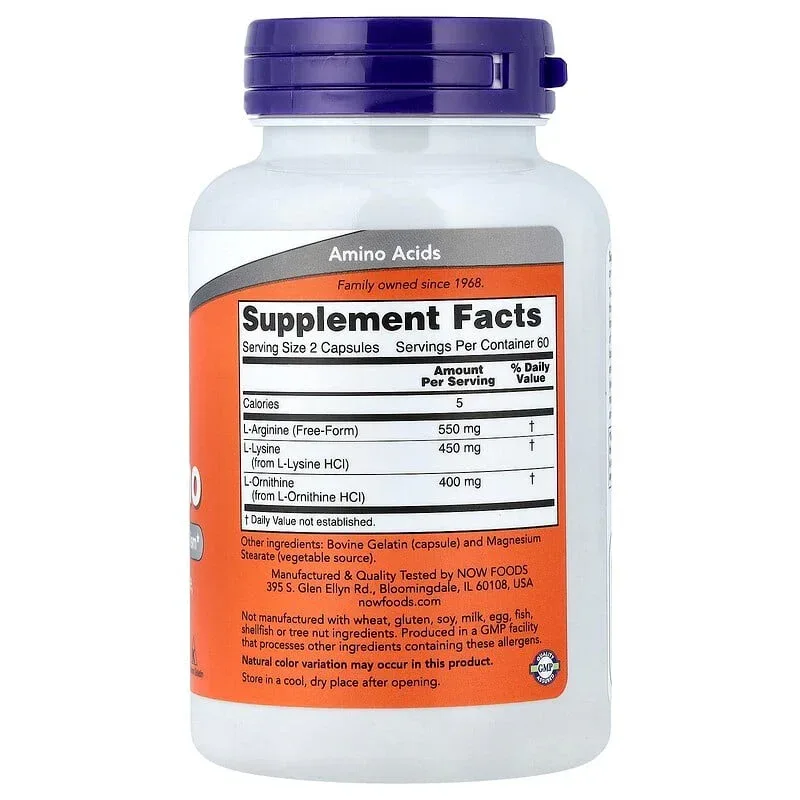 NOW Foods, Tri-Amino, 120 Capsules - Image 3
