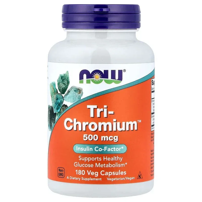 NOW Foods, Tri-Chromium, 500 mcg, Veg Capsules - Image 4