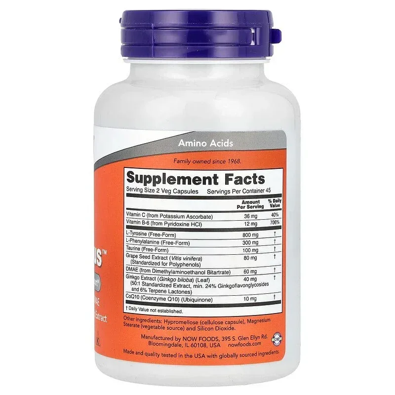 NOW Foods, True Focus, 90 Veg Capsules - Image 2