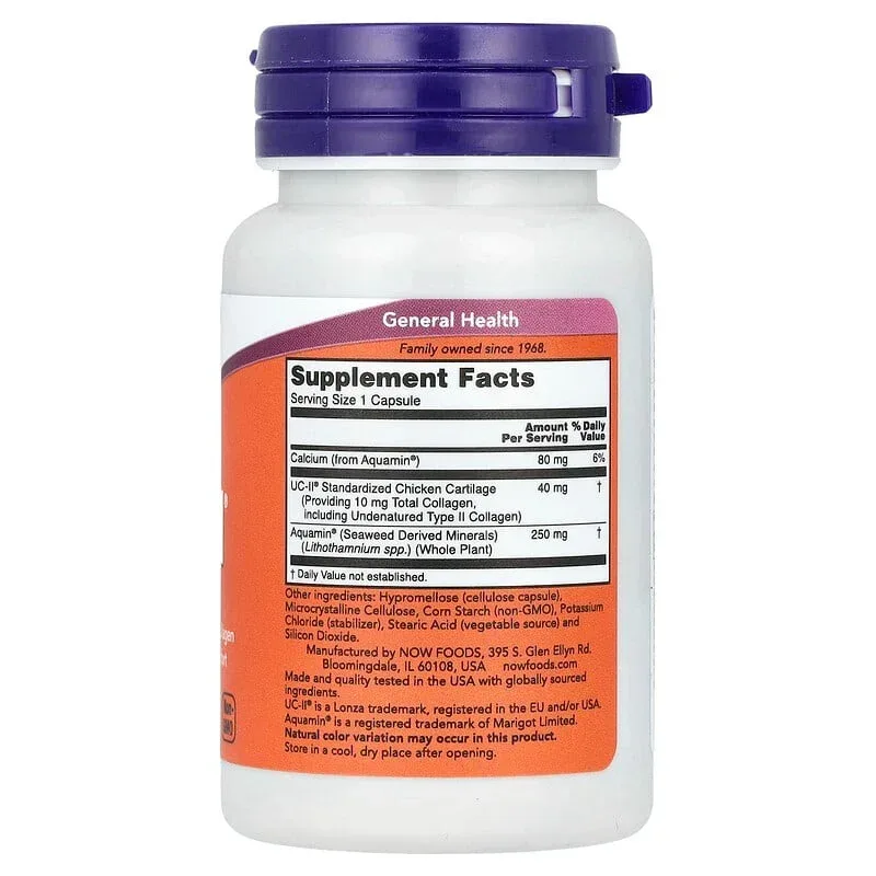 NOW Foods, UC-II® Joint Health with Undenatured Type II Collagen - Image 2