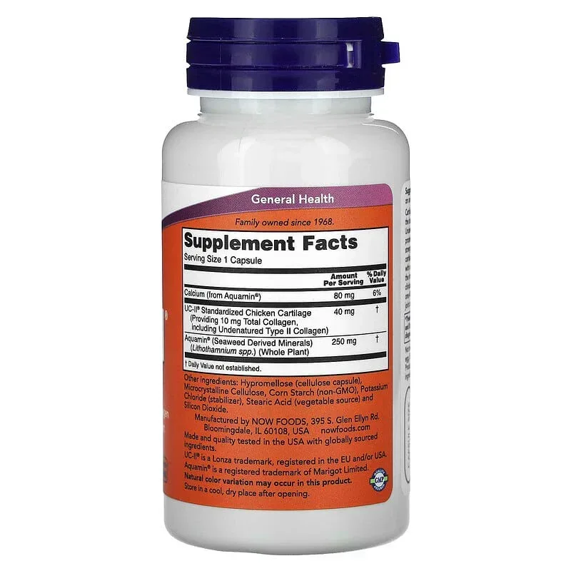 NOW Foods, UC-II® Joint Health with Undenatured Type II Collagen - Image 5