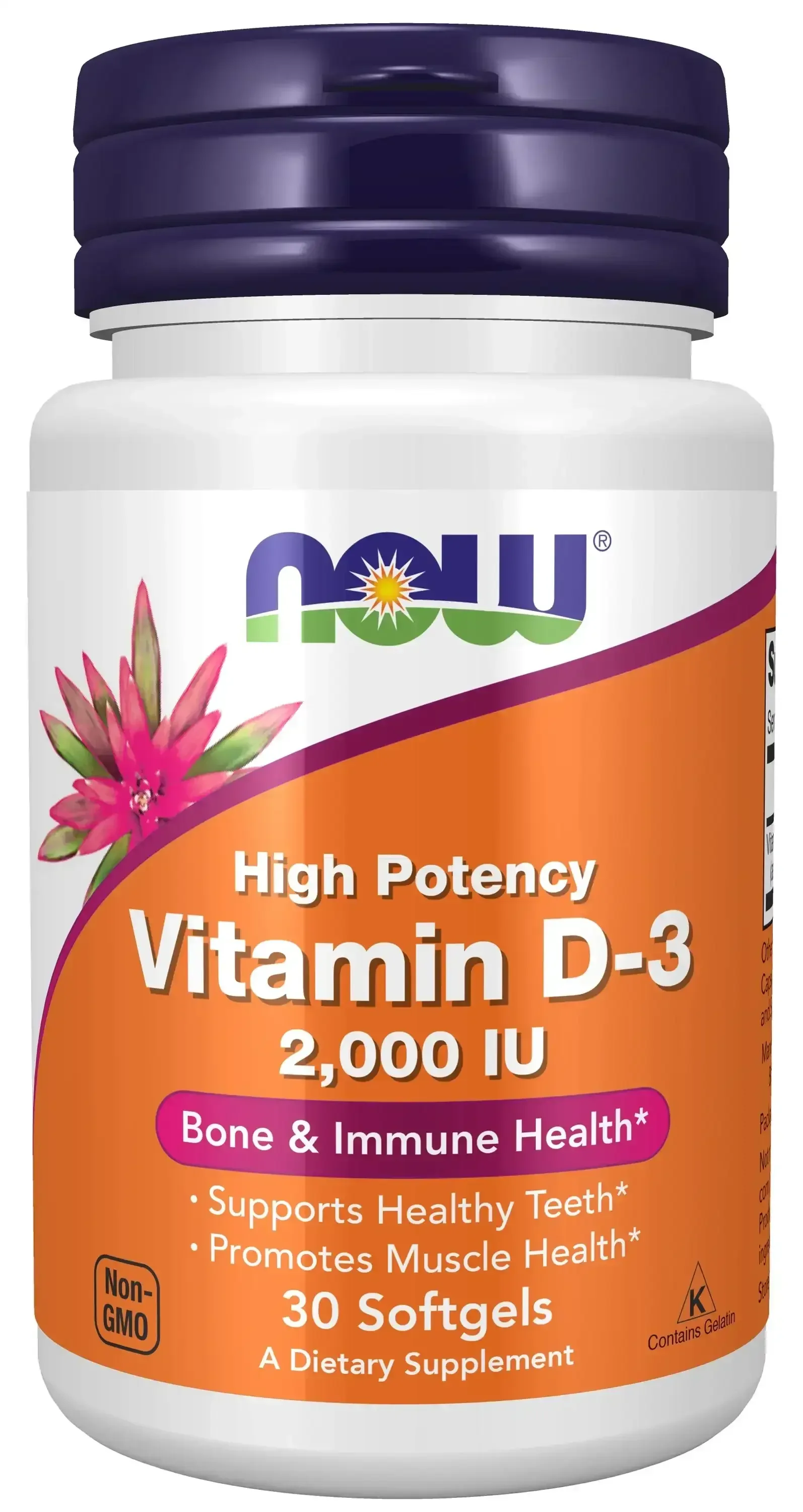 NOW Foods, Vitamin D-3, High Potency, 125 mcg (5,000 IU), 120 Softgels - Image 13