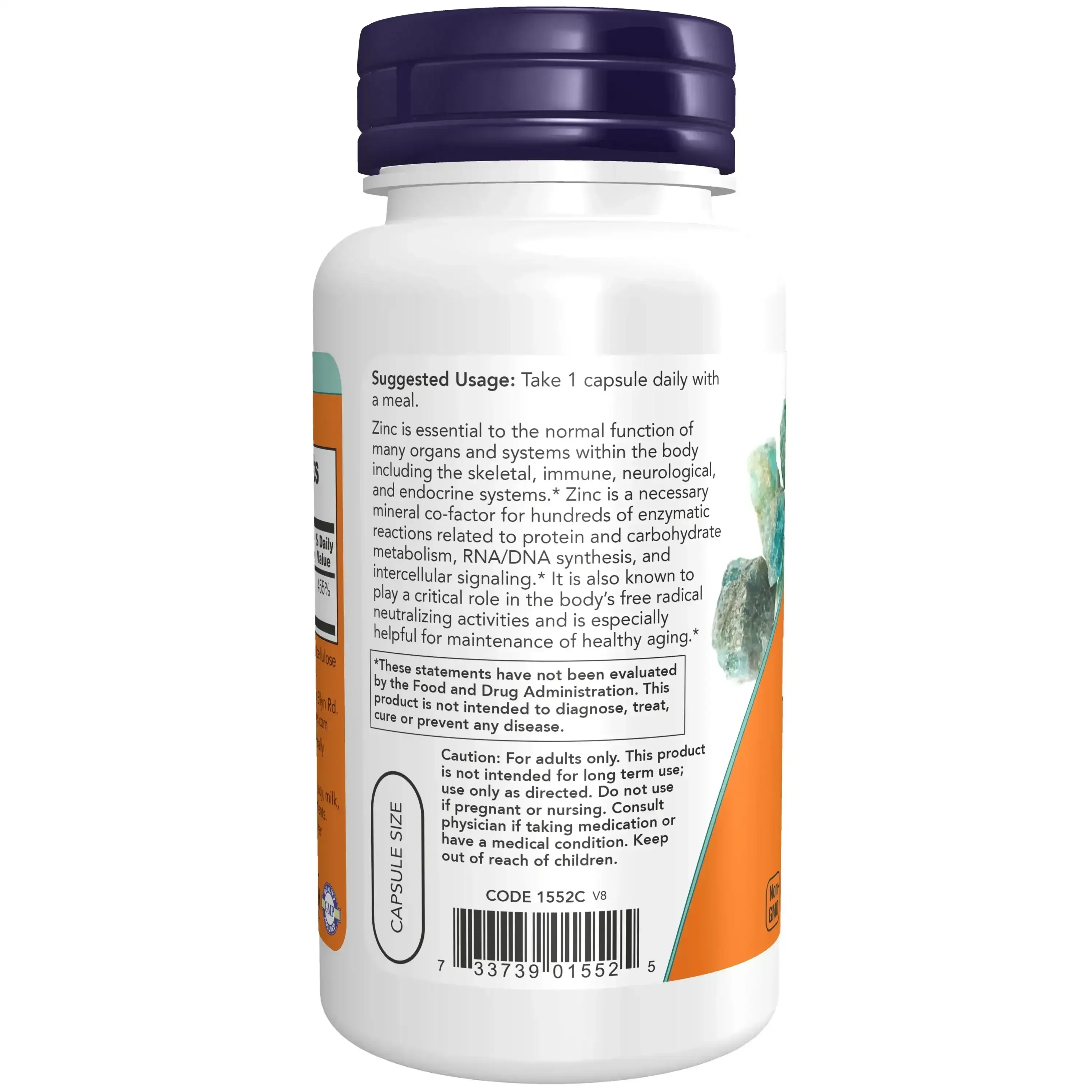 NOW Foods, Zinc Picolinate, 50 mg, 120 Veg Capsules - Image 3