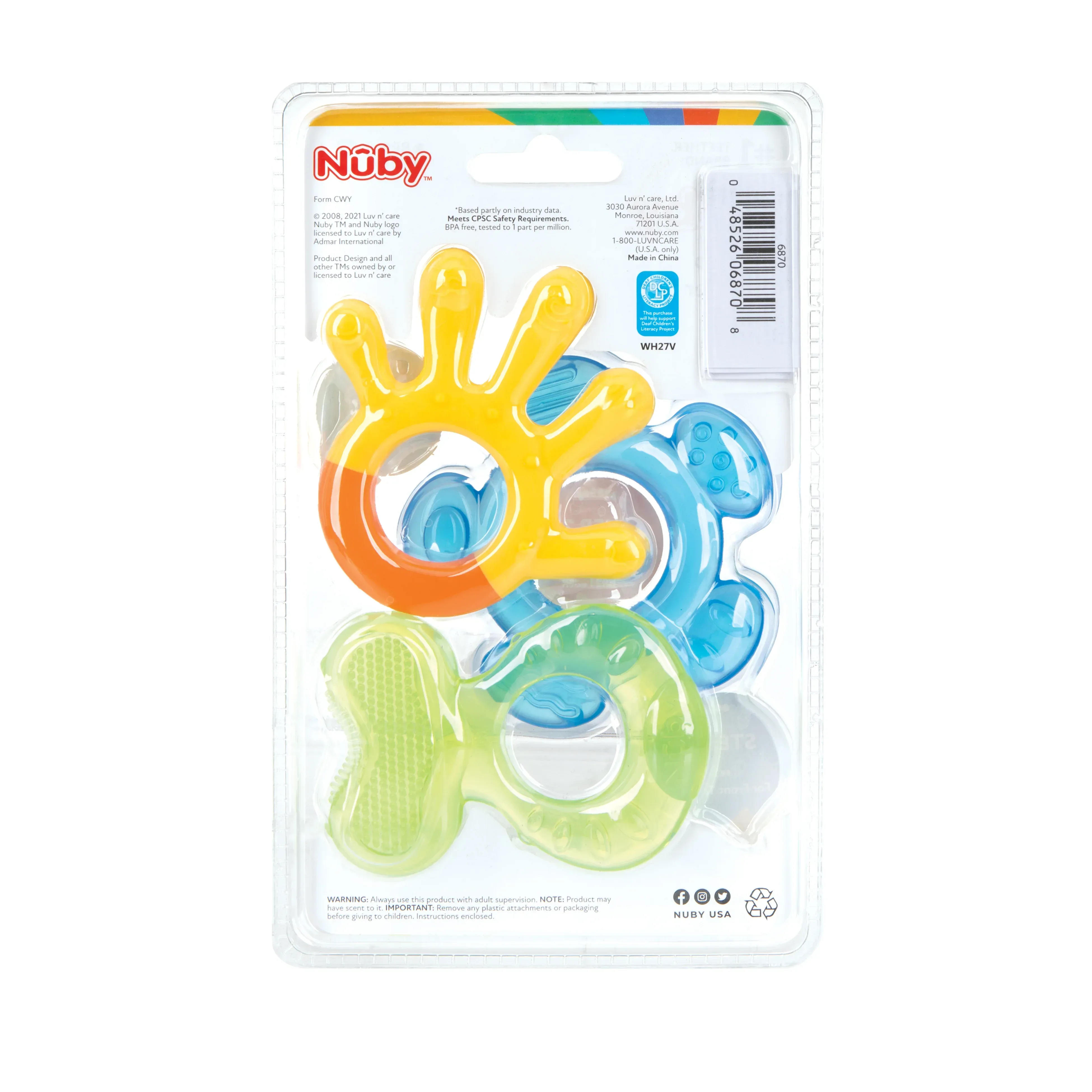Nuby 3-Step Soothing Teether Set for Infants, Green/Blue/Yellow Unisex Baby Teethers, 3 Count - Image 5