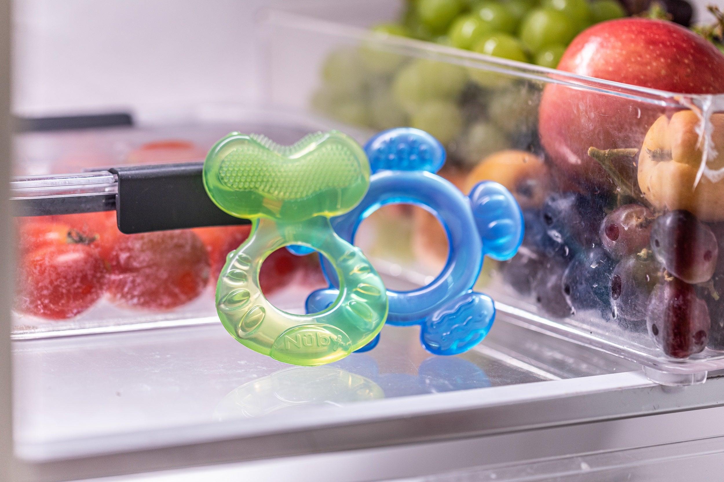 Nuby 3-Step Soothing Teether Set for Infants, Green/Blue/Yellow Unisex Baby Teethers, 3 Count - Image 9
