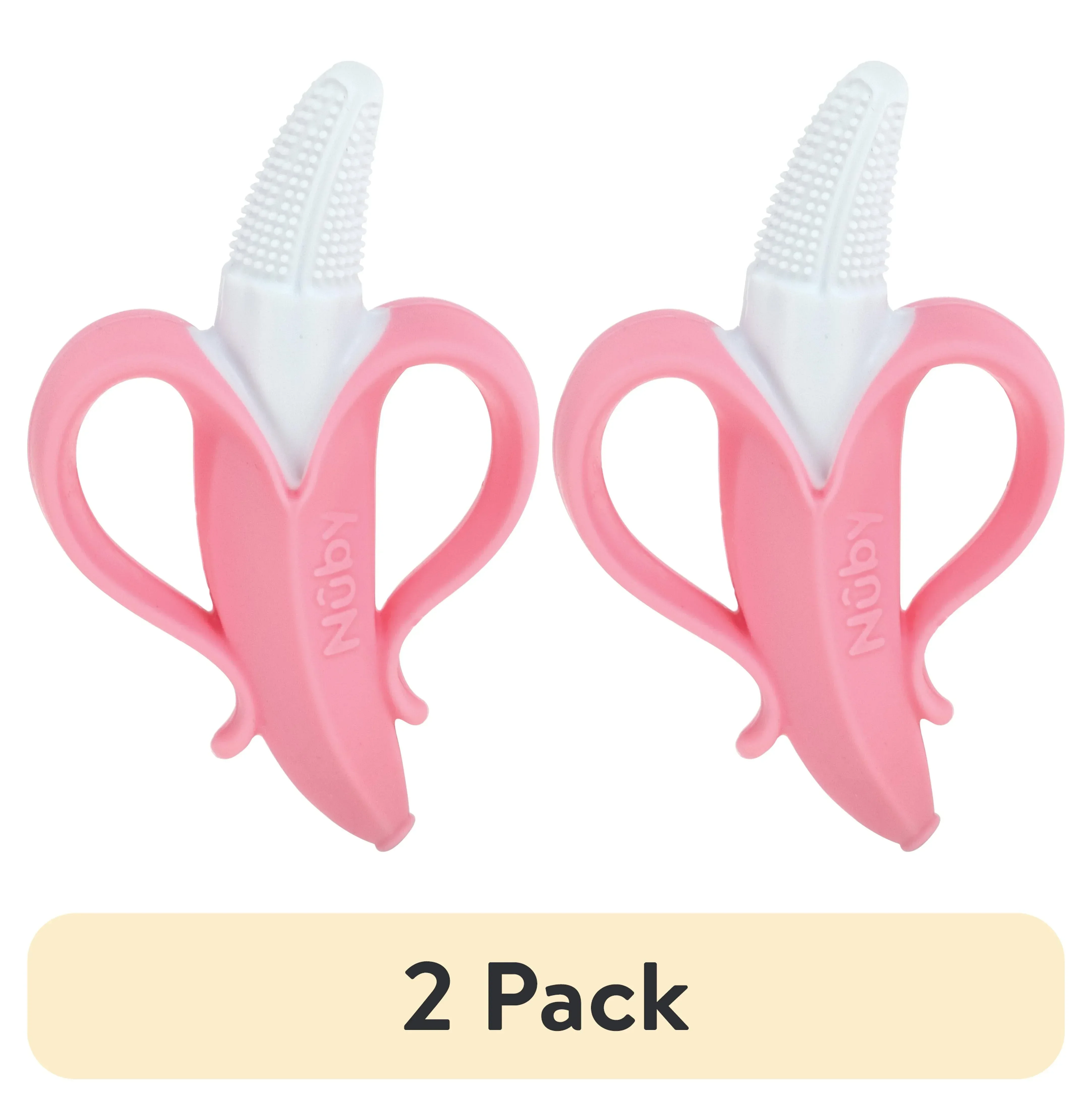 Nuby NanaNubs Banana Massaging Toothbrush for Infants, Pink - Image 10
