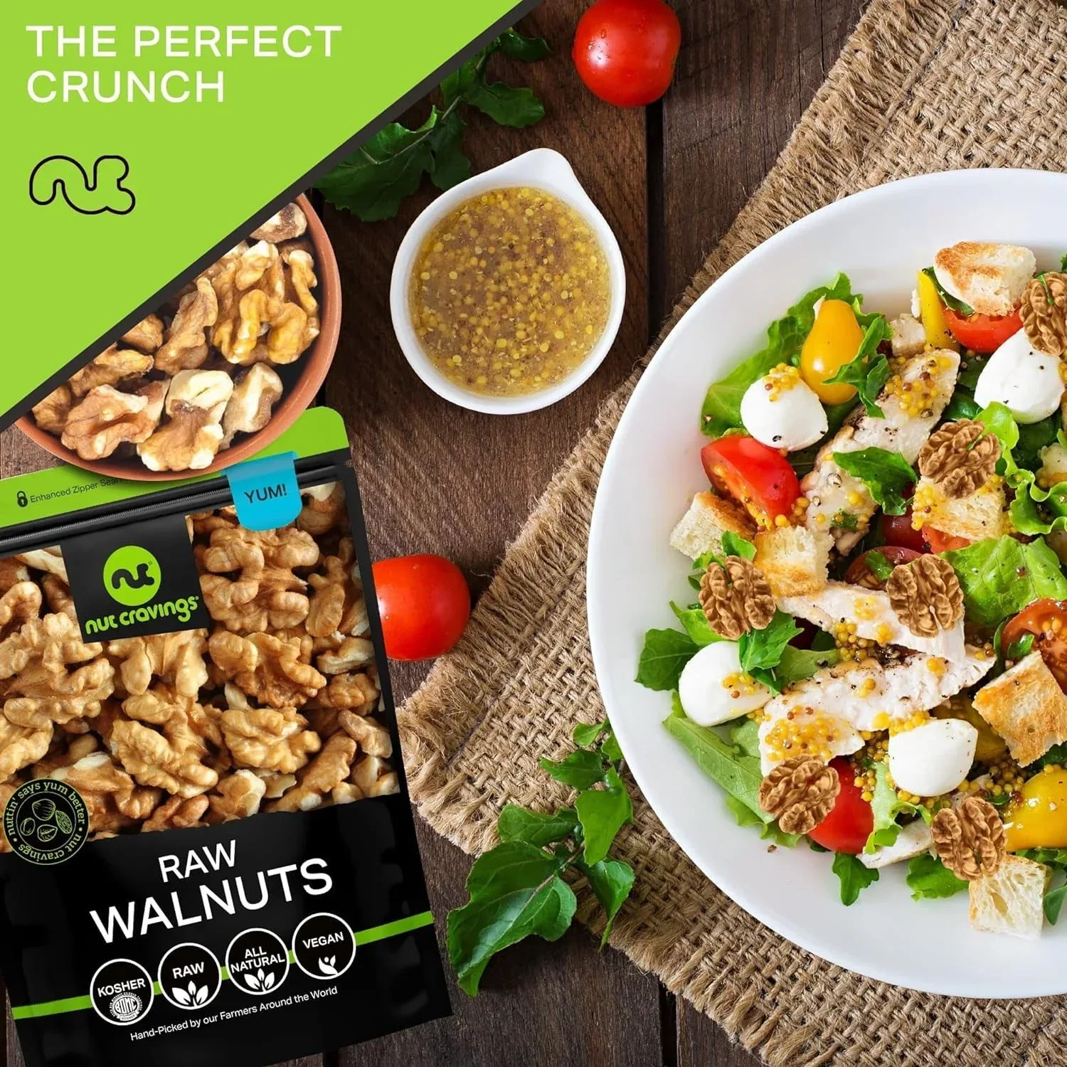 Nut Cravings Raw Walnuts Halves & Pieces, Unsalted, Shelled - Image 10