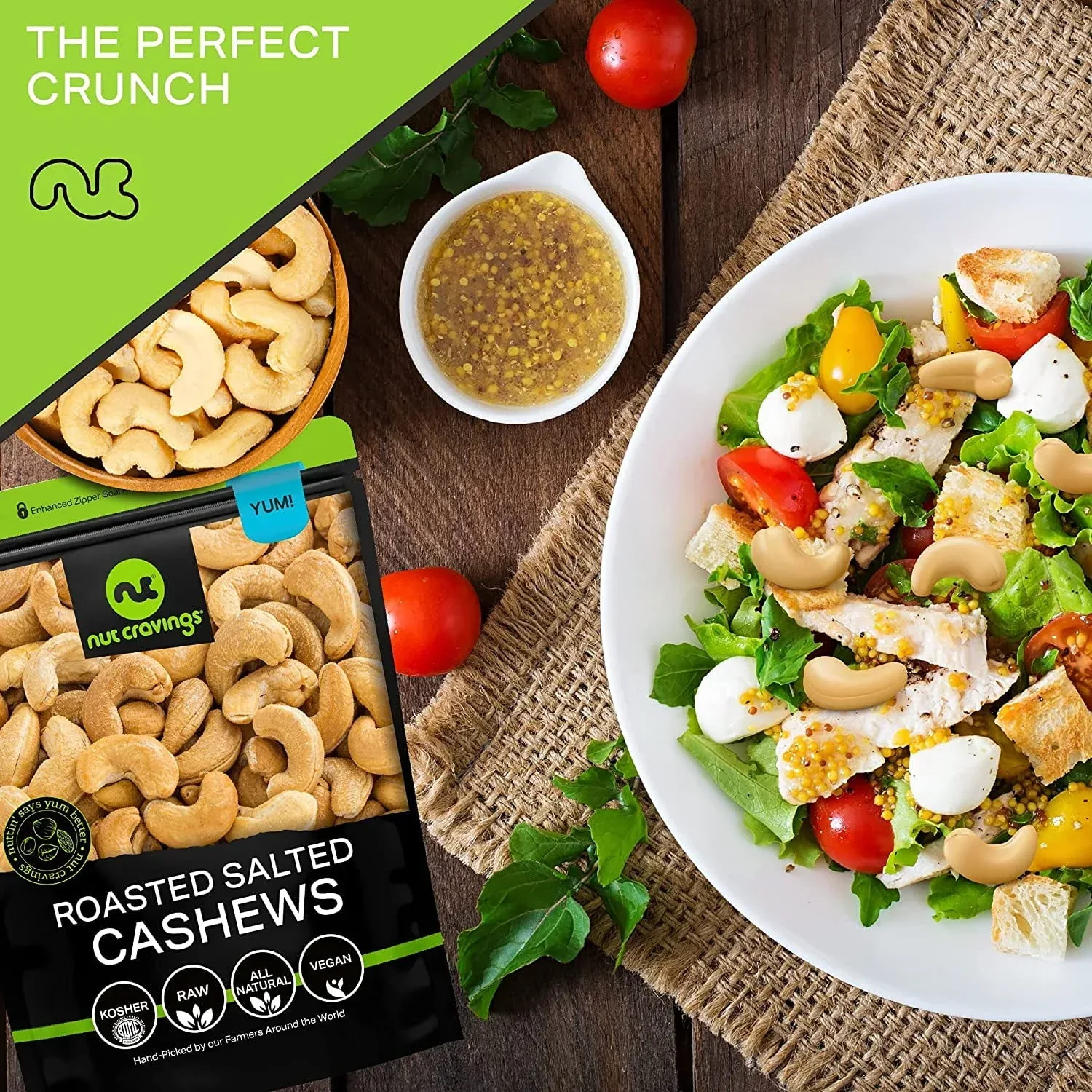 Nut Cravings Roasted Cashews Lightly Salted, Whole (32oz - 2 lbs) - Image 3