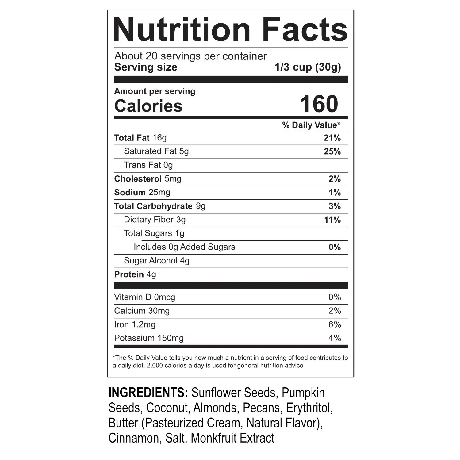 NuTrail Low Carb Keto Nut Granola, Cinnamon Pecan, 22 oz. - Image 7
