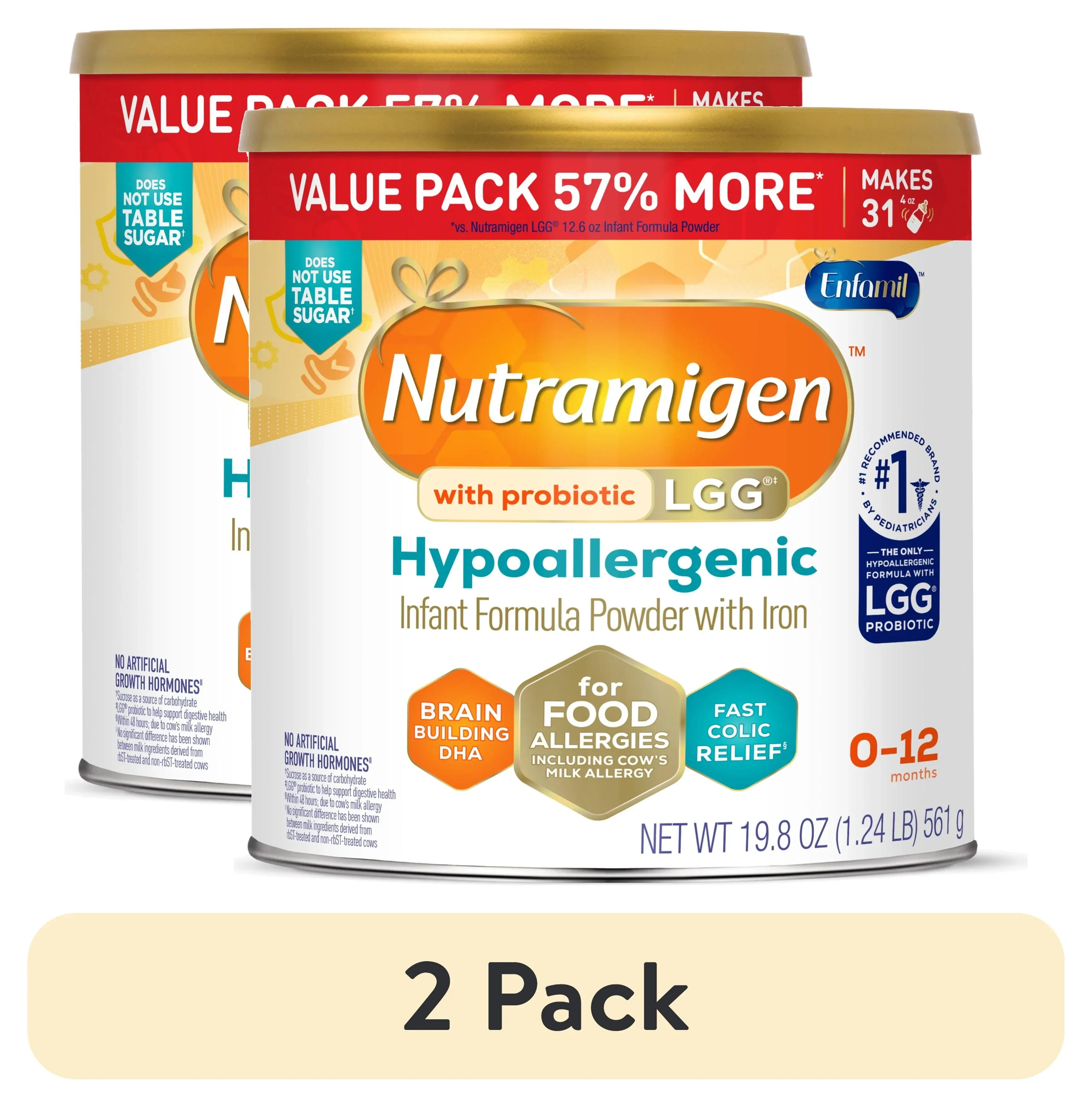 Nutramigen with Probiotic LGG Hypoallergenic Powder Baby Formula, 12.6 oz Can - Image 15