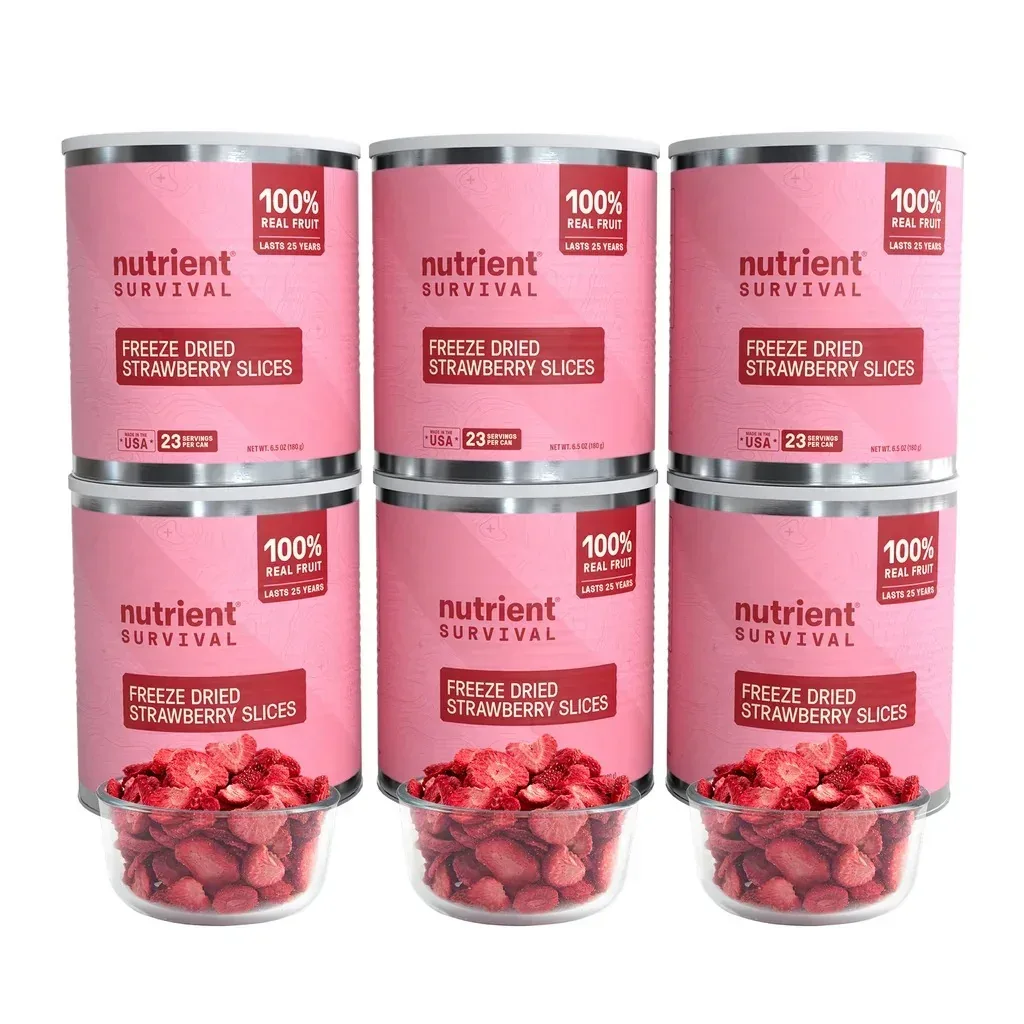 Nutrient Survival Freeze Dried Strawberries, 6-count, 138 Total Servings