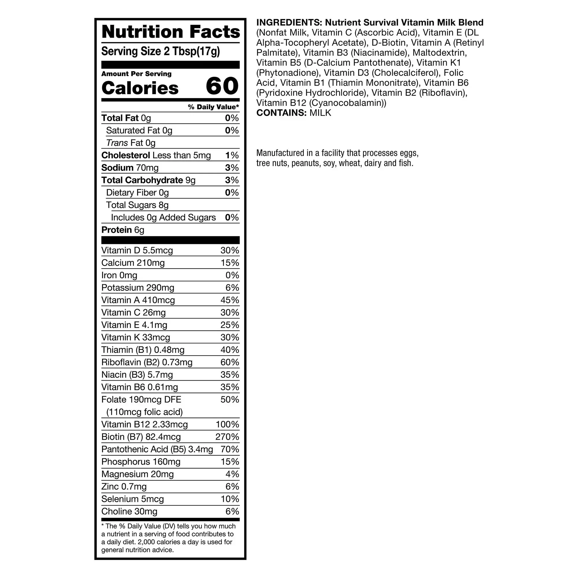 Nutrient Survival Powdered Milk 6-pack,(360 Total Servings) - Image 3