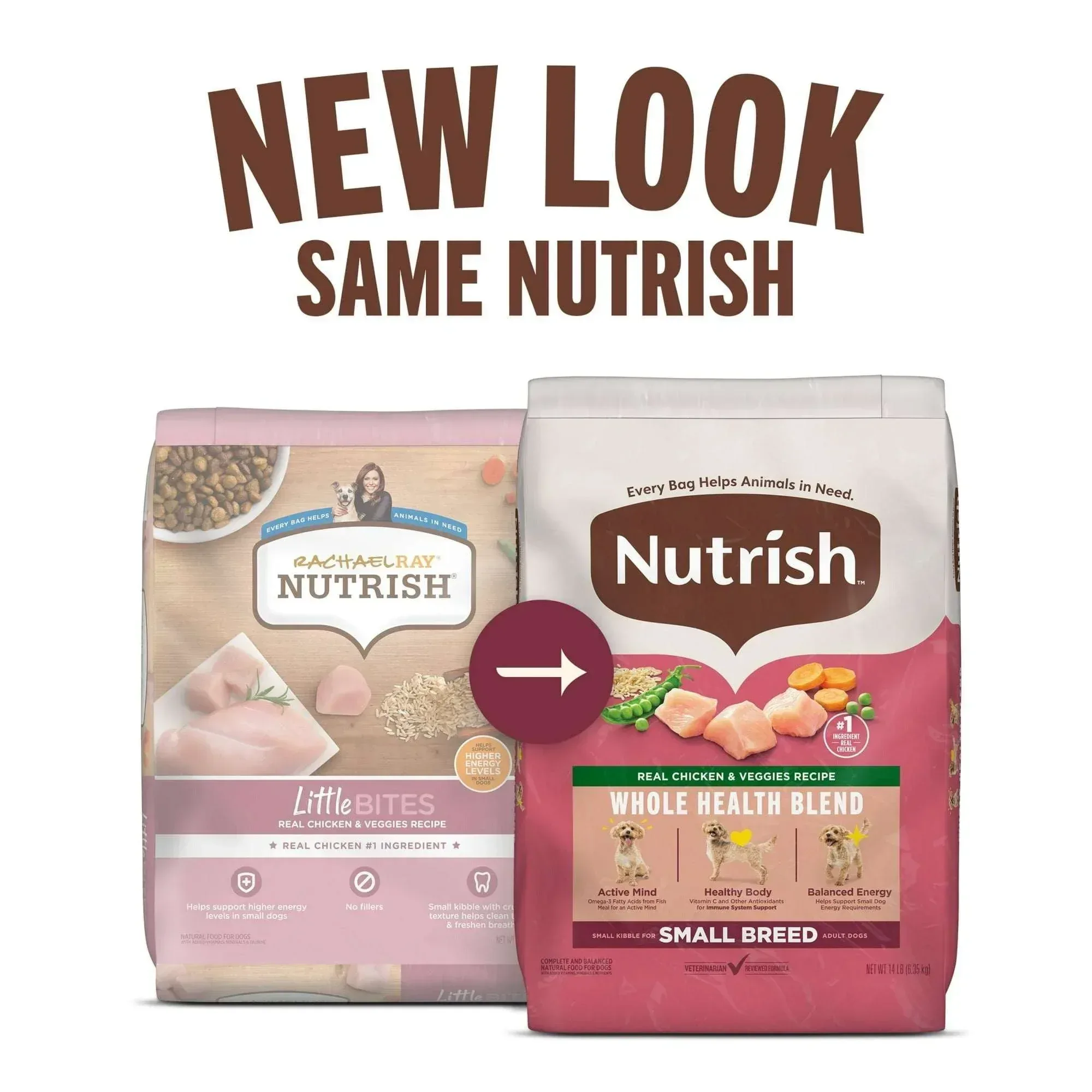 Nutrish Small Breed Real Chicken & Veggies Recipe Whole Health Blend Dry Dog Food - Image 2