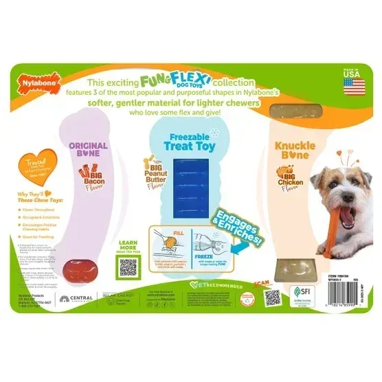 Nylabone Fun and Flexi Dog Toys, 3-count - Image 5