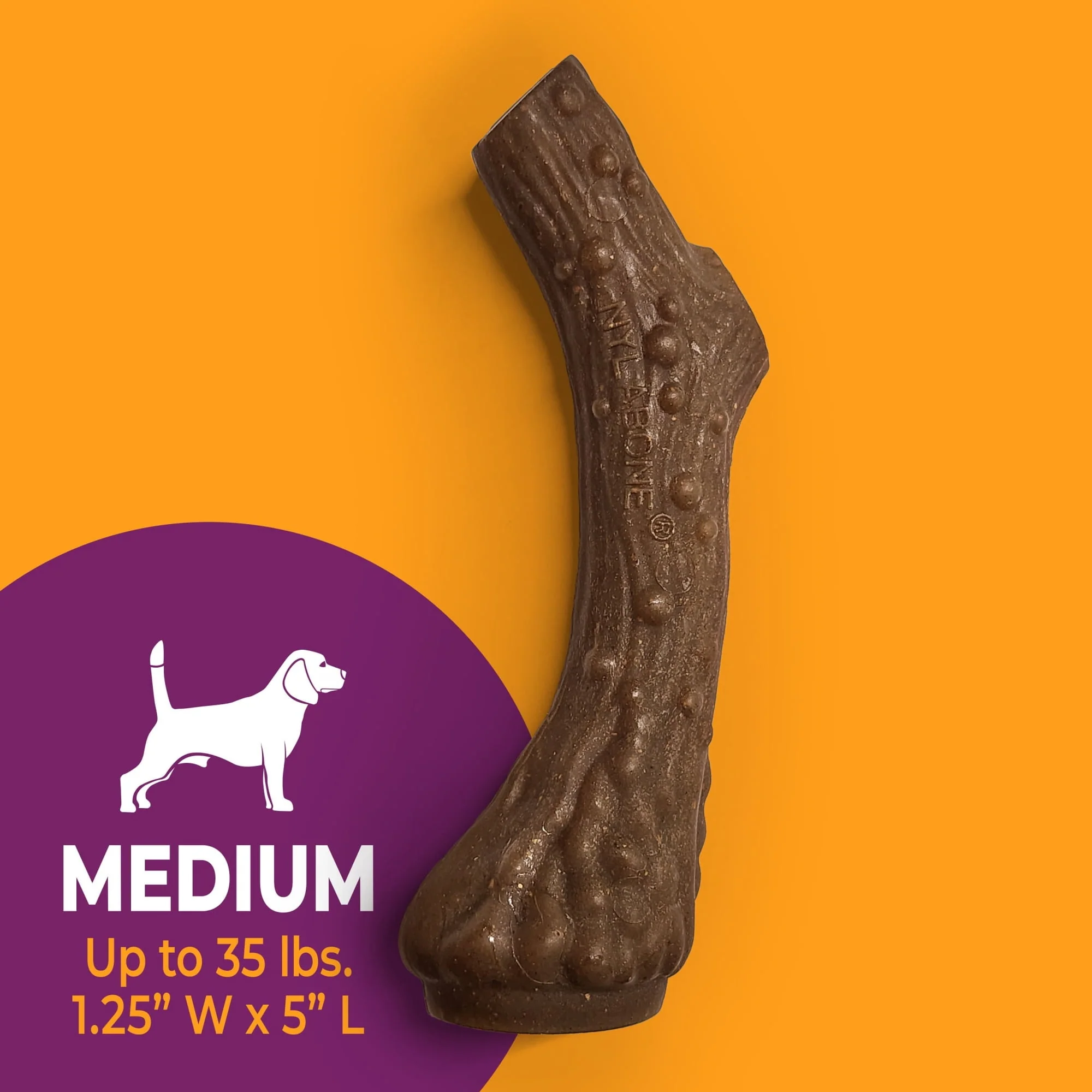 Nylabone Strong Chew Antler Dog Toy, Dog Chew Toy, Made with Real Venison Flavor, Medium, 1 Count - Image 6
