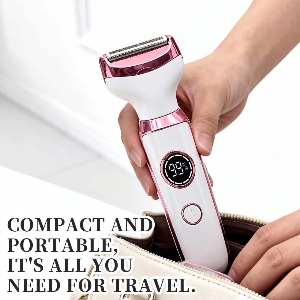 OBACRE Bikini Trimmer for Women,4-in-1 Electric Razors for Women,IPX7 Waterproof Rechargeable Cordless Pubic Hair Shaver with LED Display for Ladies Bikini Pubic, Face, Underarms, Legs - Image 6