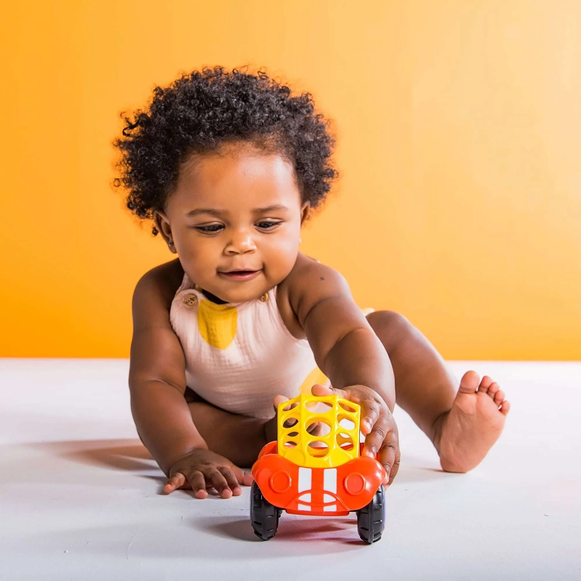 Oball Easy Grasp Rattle & Roll BPA-Free Push Car Infant Crawling Toy, 1 Pack, Red, Unisex - Image 9
