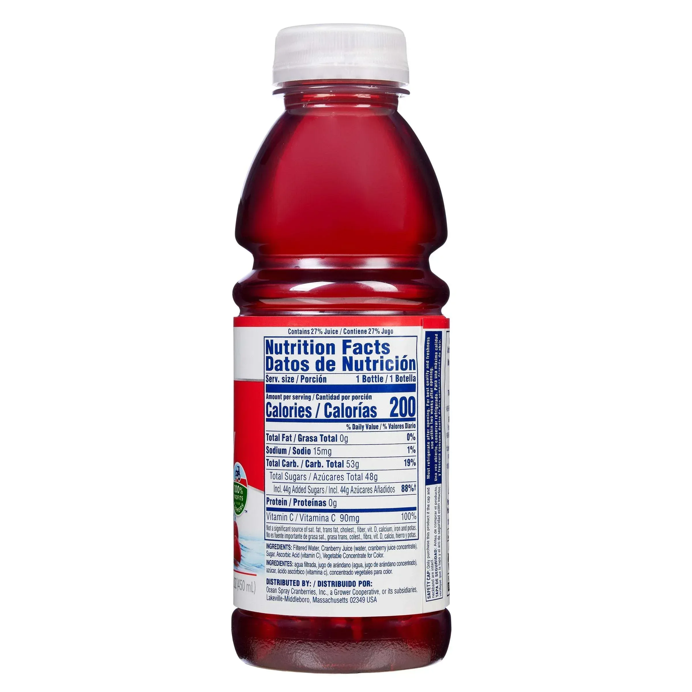 Ocean Spray, Cranberry Juice Cocktail, 15.2 fl oz, 12-Count - Image 3