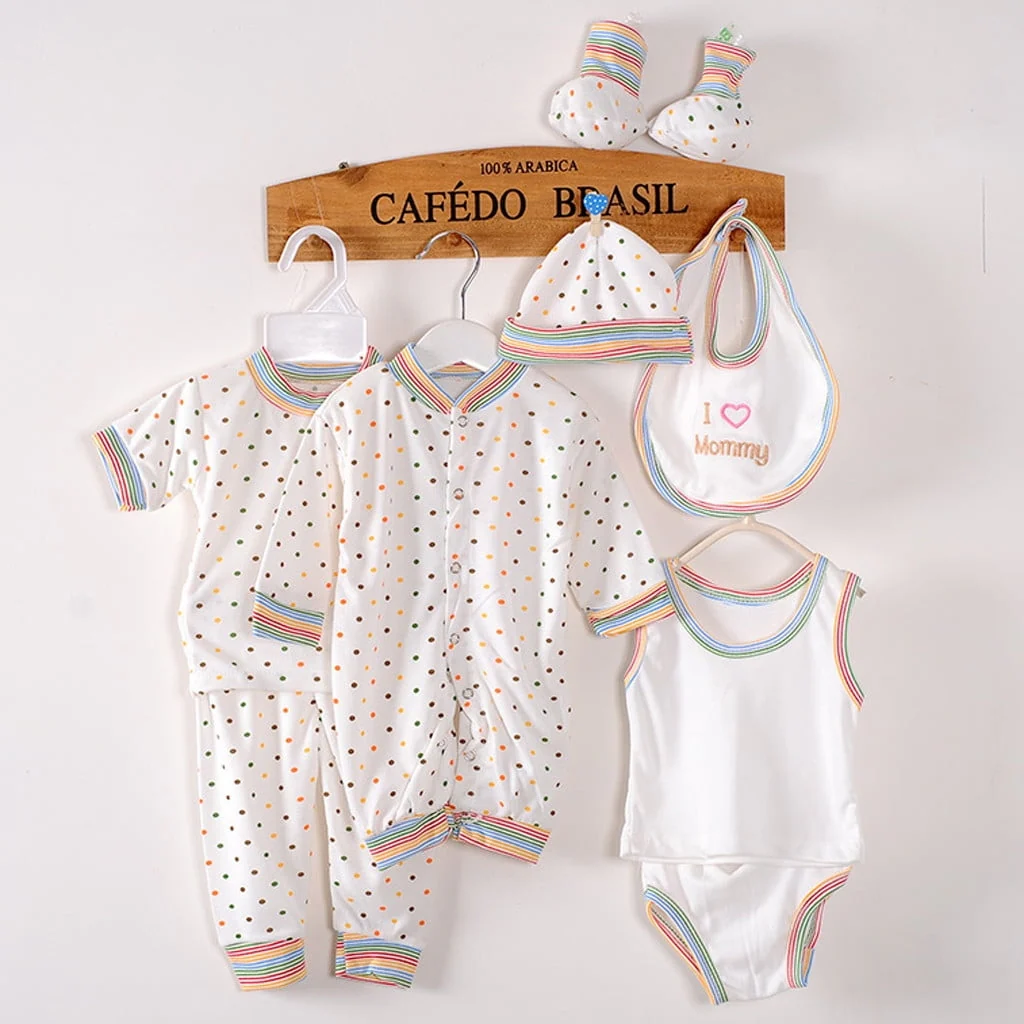 Odeerbi Baby Boy Girl Clothes 8PCS Layette Set Newborn Tops+Hat+Pants+Bib+Sock Shose+Romper - Image 11