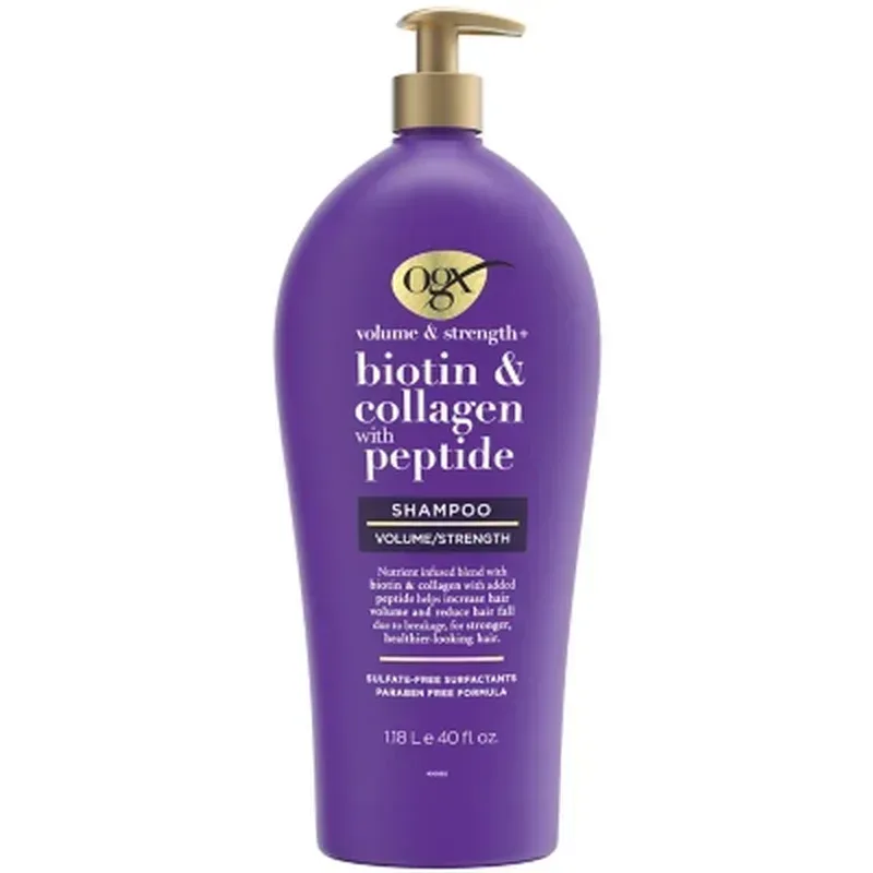 OGX Volume & Strength + Biotin & Collagen with Peptide Shampoo (40 Fl. Oz.)