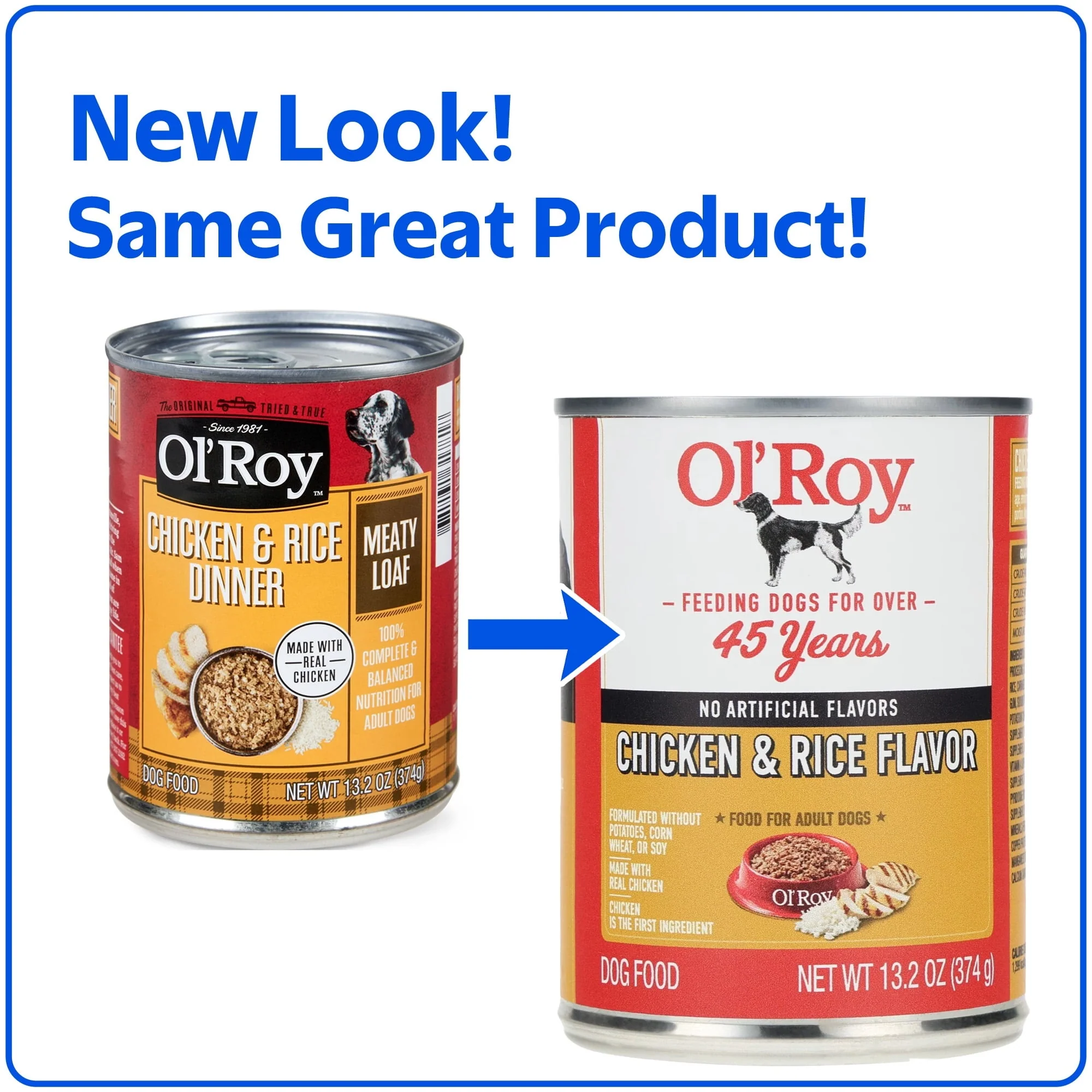 Ol' Roy Chicken and Rice Dinner Wet Dog Food, 13.2 oz Can - Image 11
