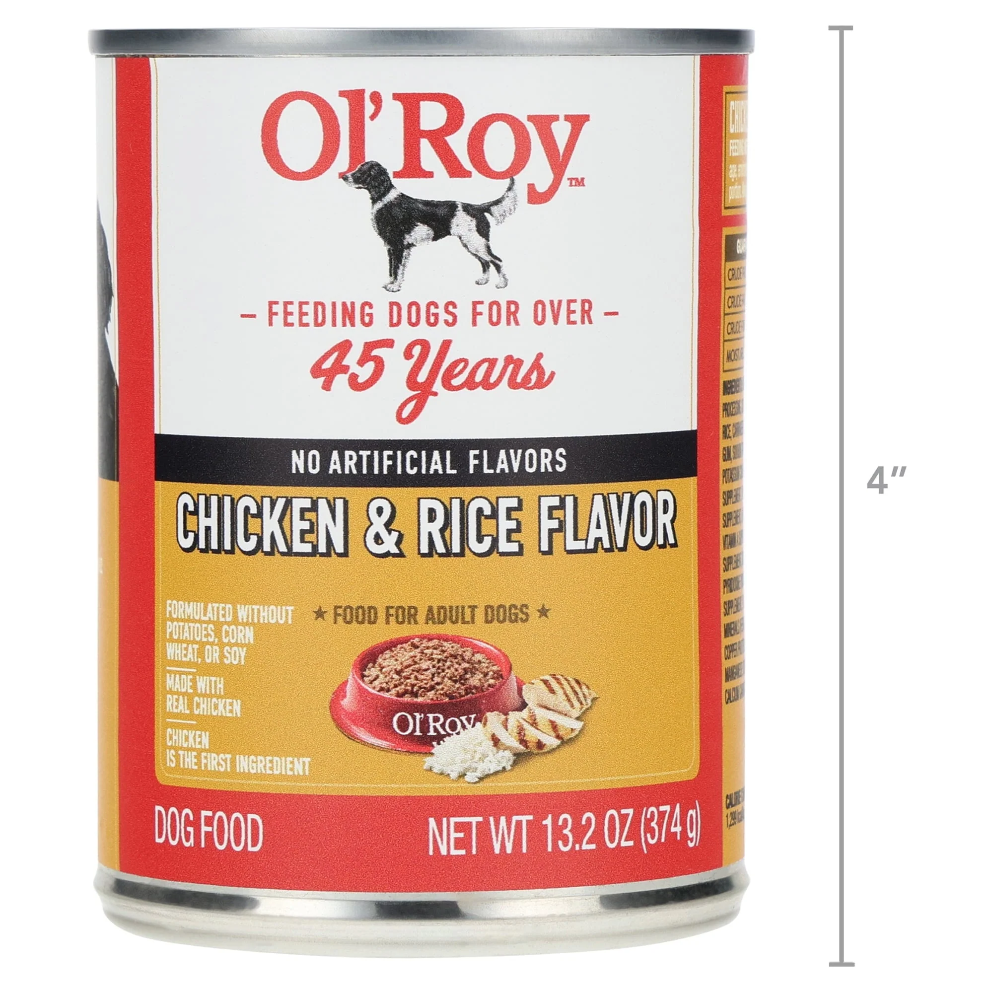 Ol' Roy Chicken and Rice Dinner Wet Dog Food, 13.2 oz Can - Image 16