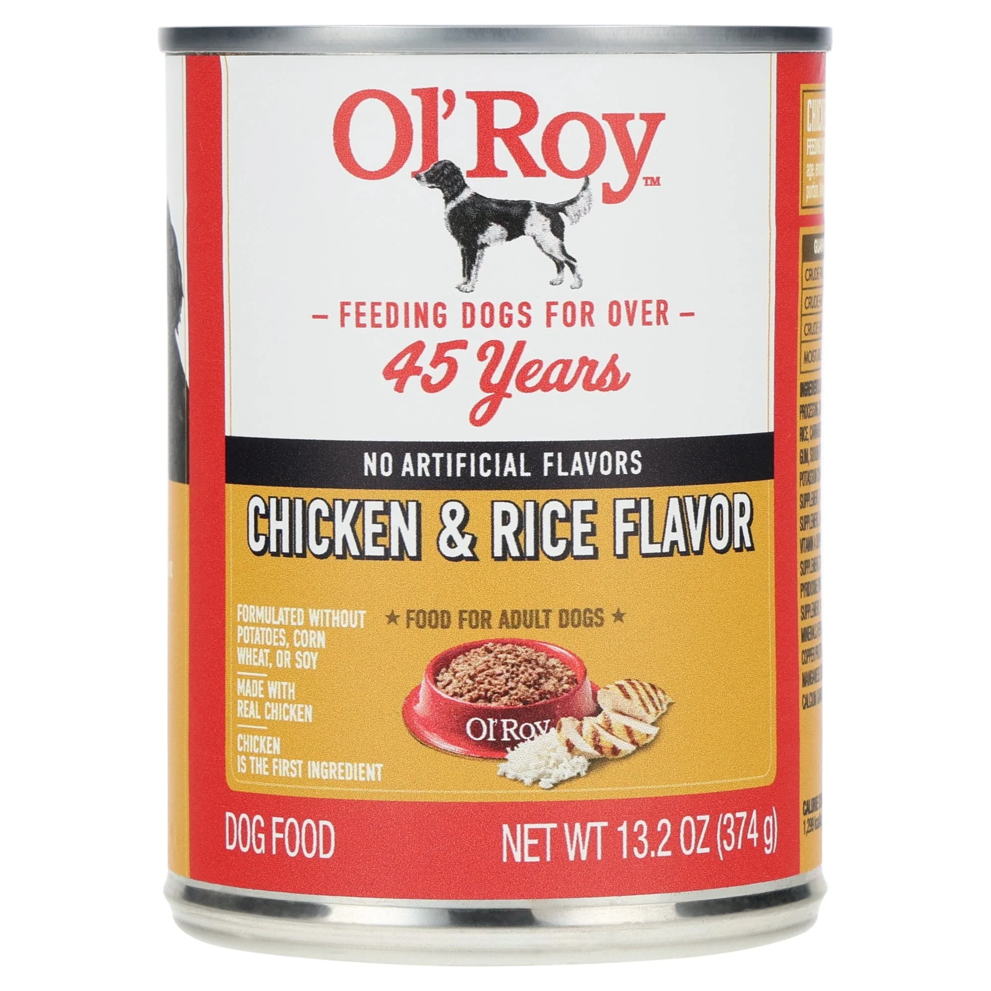 Ol' Roy Chicken and Rice Dinner Wet Dog Food, 13.2 oz Can - Image 2