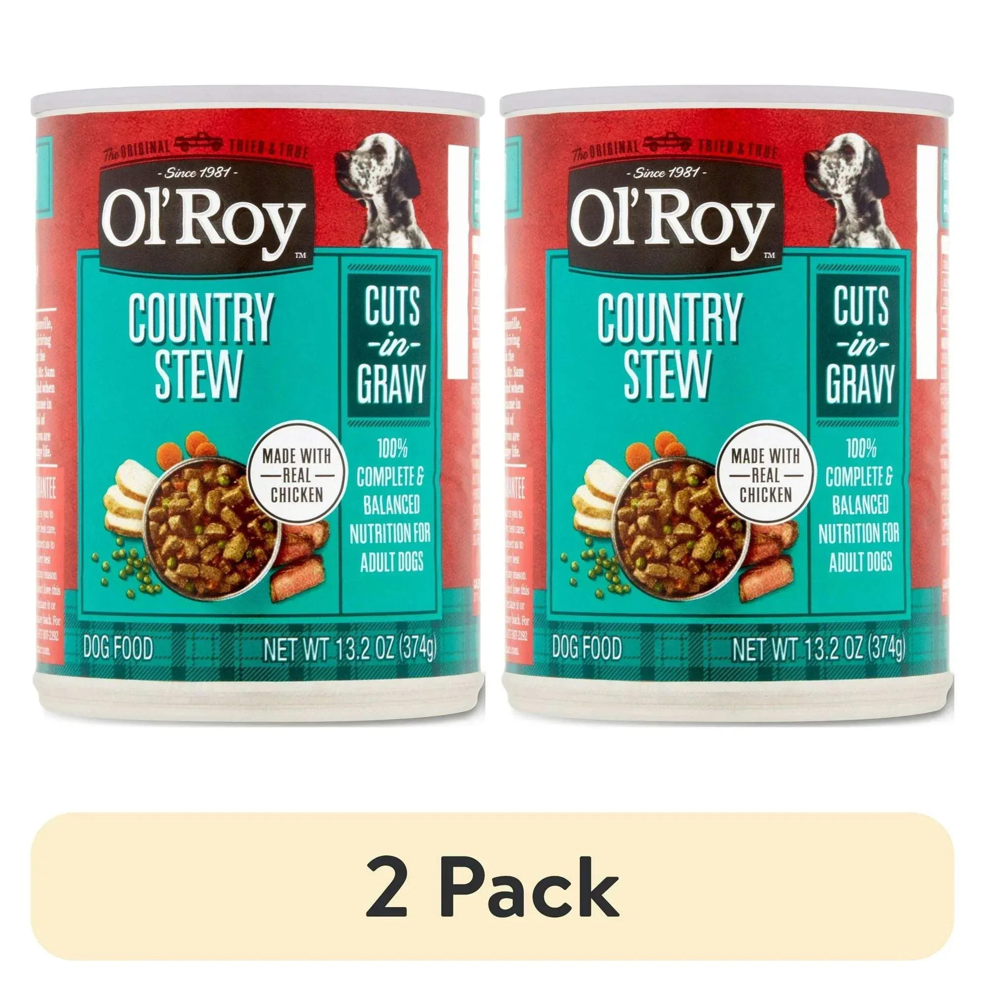 Ol' Roy Chicken Flavor Stew Wet Dog Food for Adult, 13.2 oz. Can