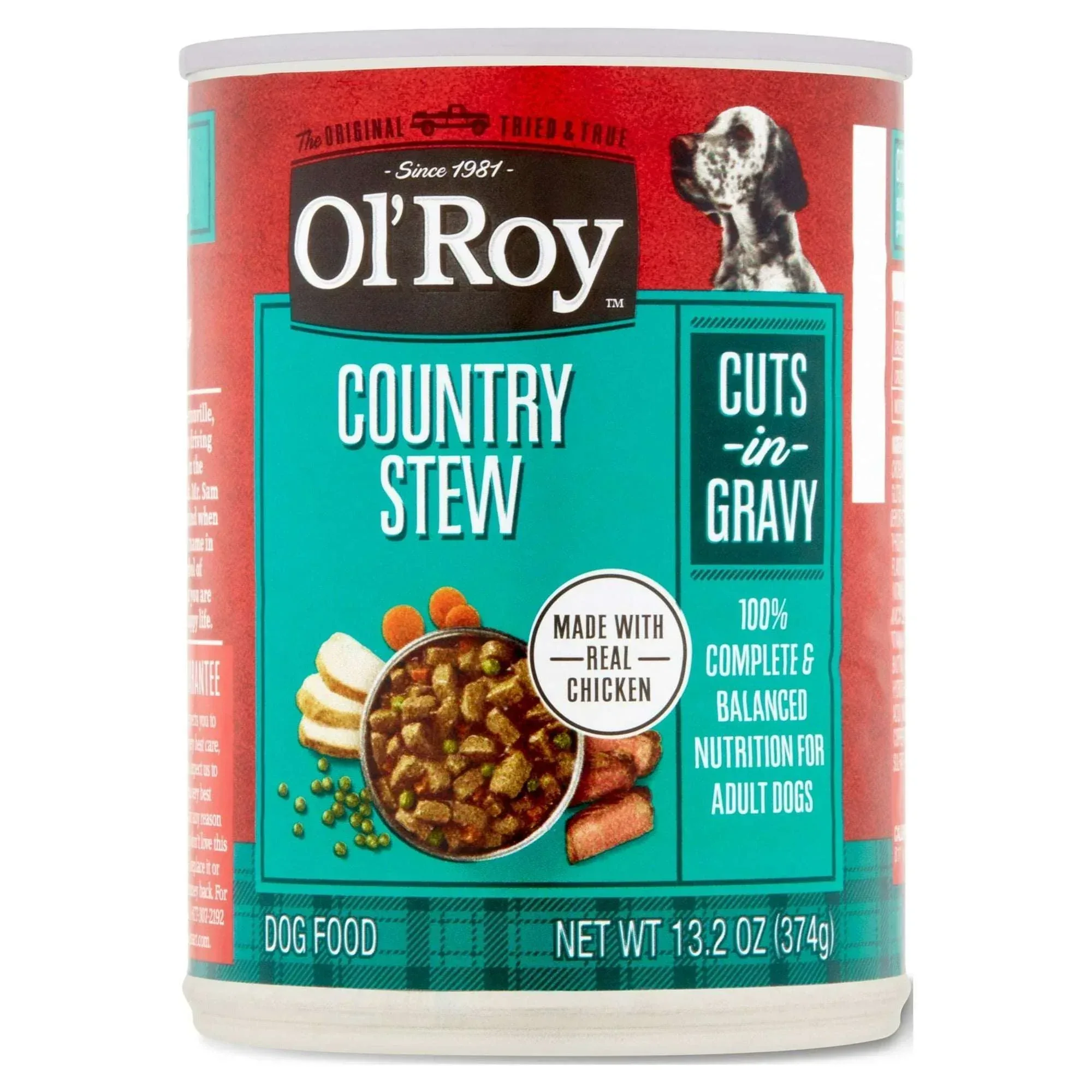 Ol' Roy Chicken Flavor Stew Wet Dog Food for Adult, 13.2 oz. Can - Image 2