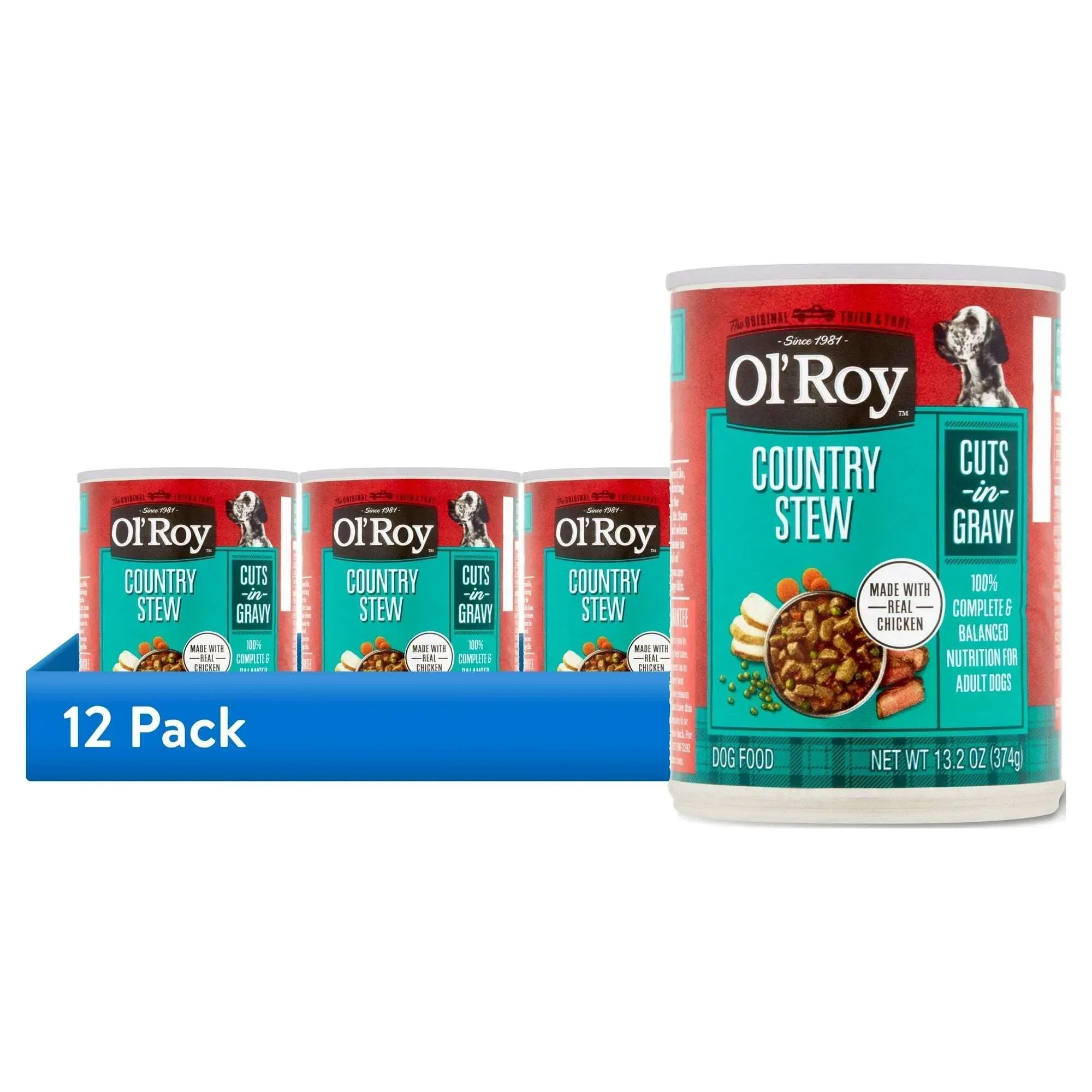Ol' Roy Chicken Flavor Stew Wet Dog Food for Adult, 13.2 oz. Can - Image 9
