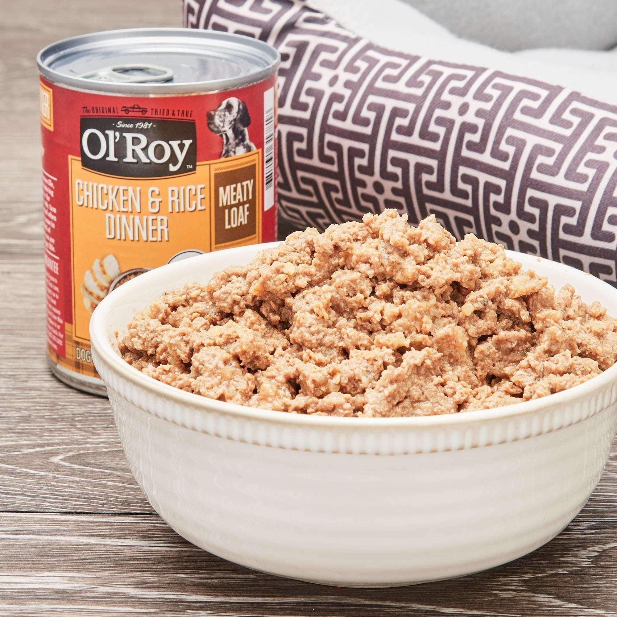 Ol' Roy Chicken & Rice Dinner Meaty Loaf Wet Dog Food, 13.2 oz Can (6 and 12 packs) - Image 11