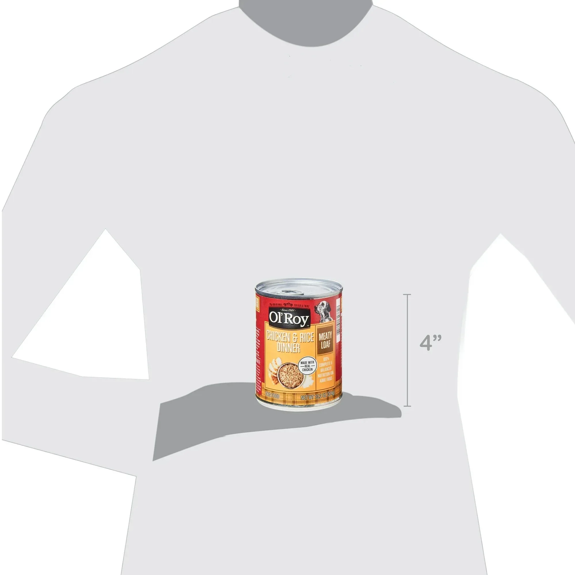 Ol' Roy Chicken & Rice Dinner Meaty Loaf Wet Dog Food, 13.2 oz Can (6 and 12 packs) - Image 16