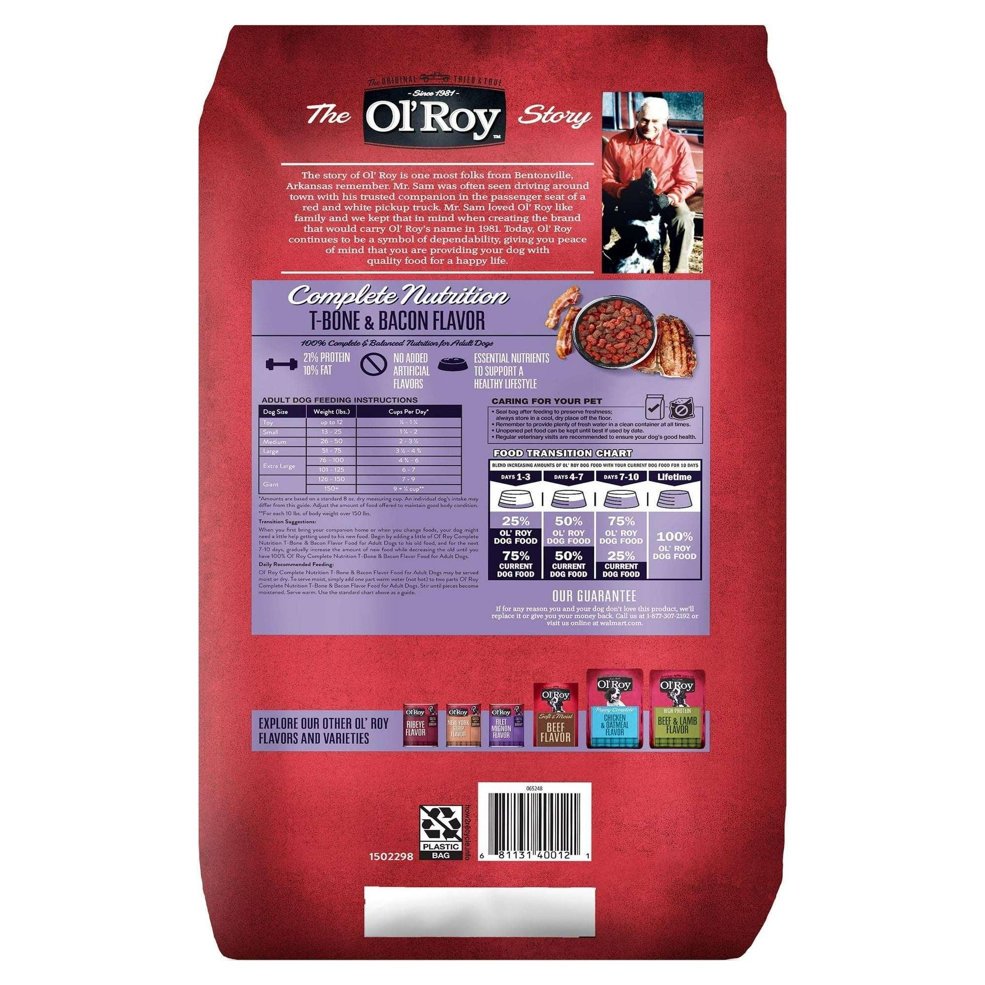 Ol' Roy Complete Nutrition T-Bone & Bacon Flavor Dry Dog Food - Image 15