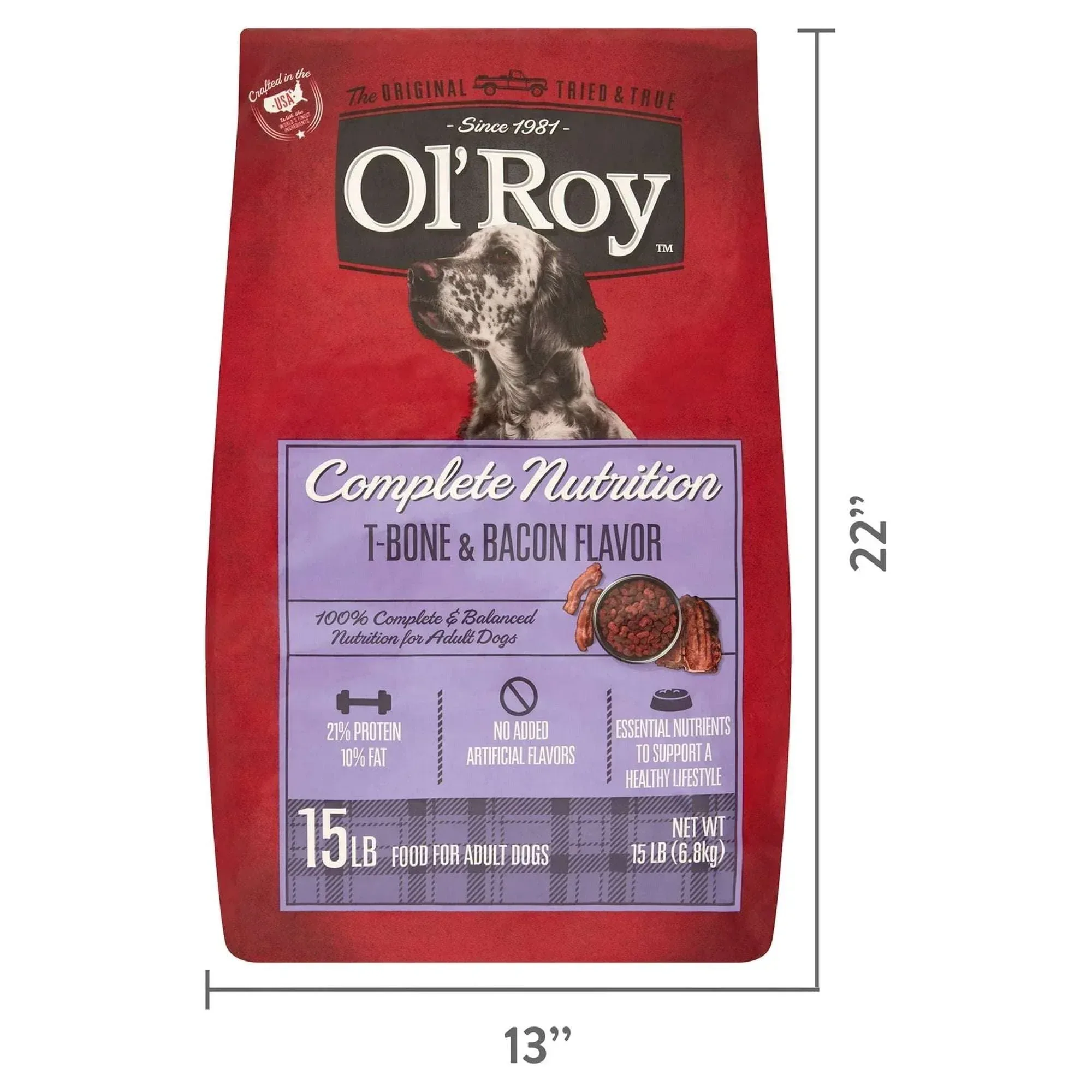Ol' Roy Complete Nutrition T-Bone & Bacon Flavor Dry Dog Food - Image 8