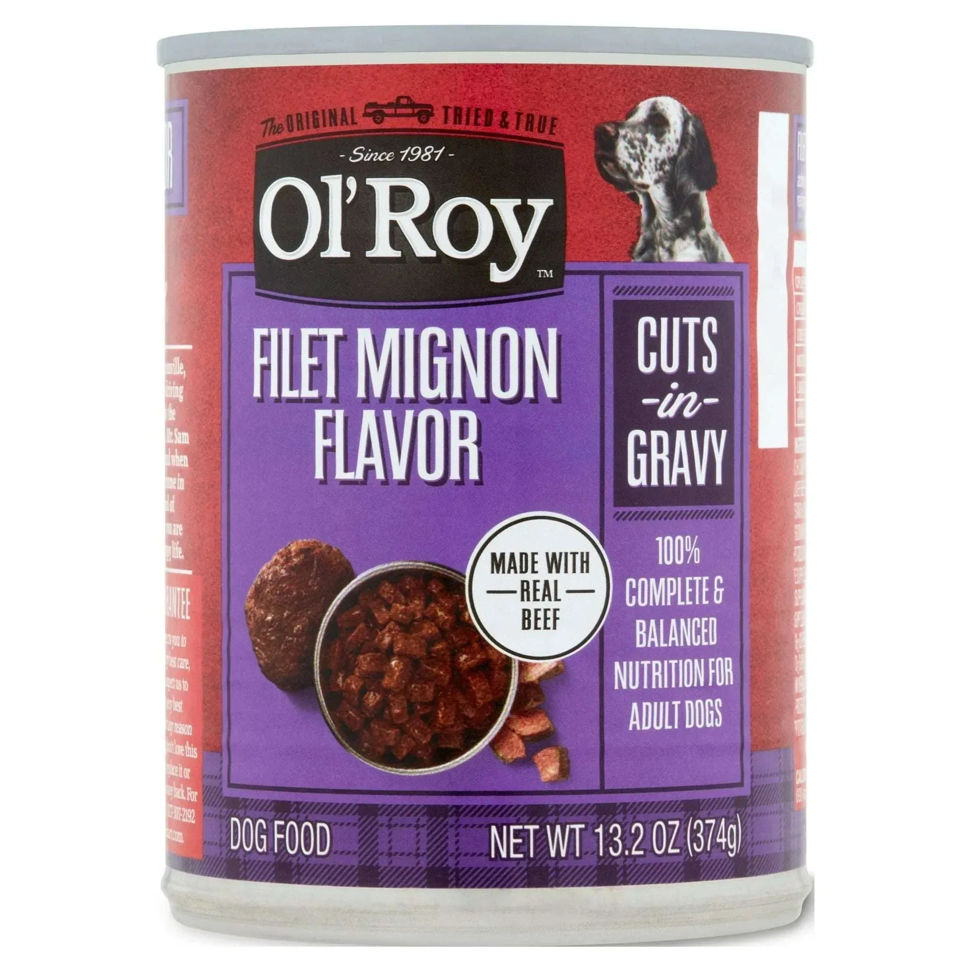 Ol' Roy Filet Mignon Flavor Cuts in Gravy, 13.2 oz Can - Image 16