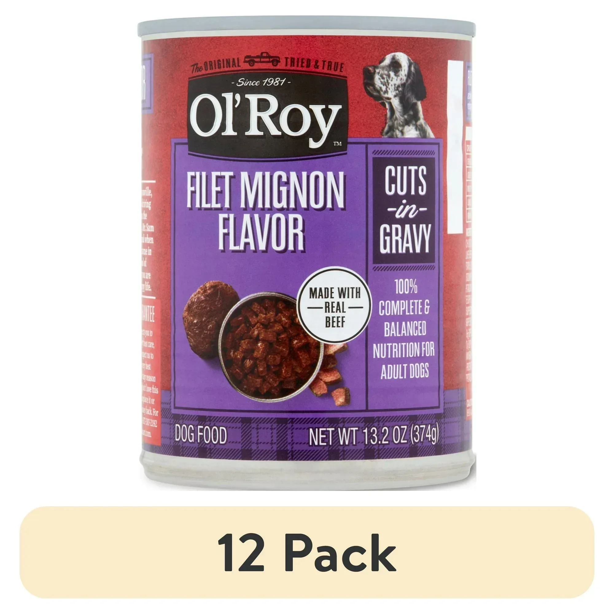 Ol' Roy Filet Mignon Flavor Cuts in Gravy, 13.2 oz Can - Image 22