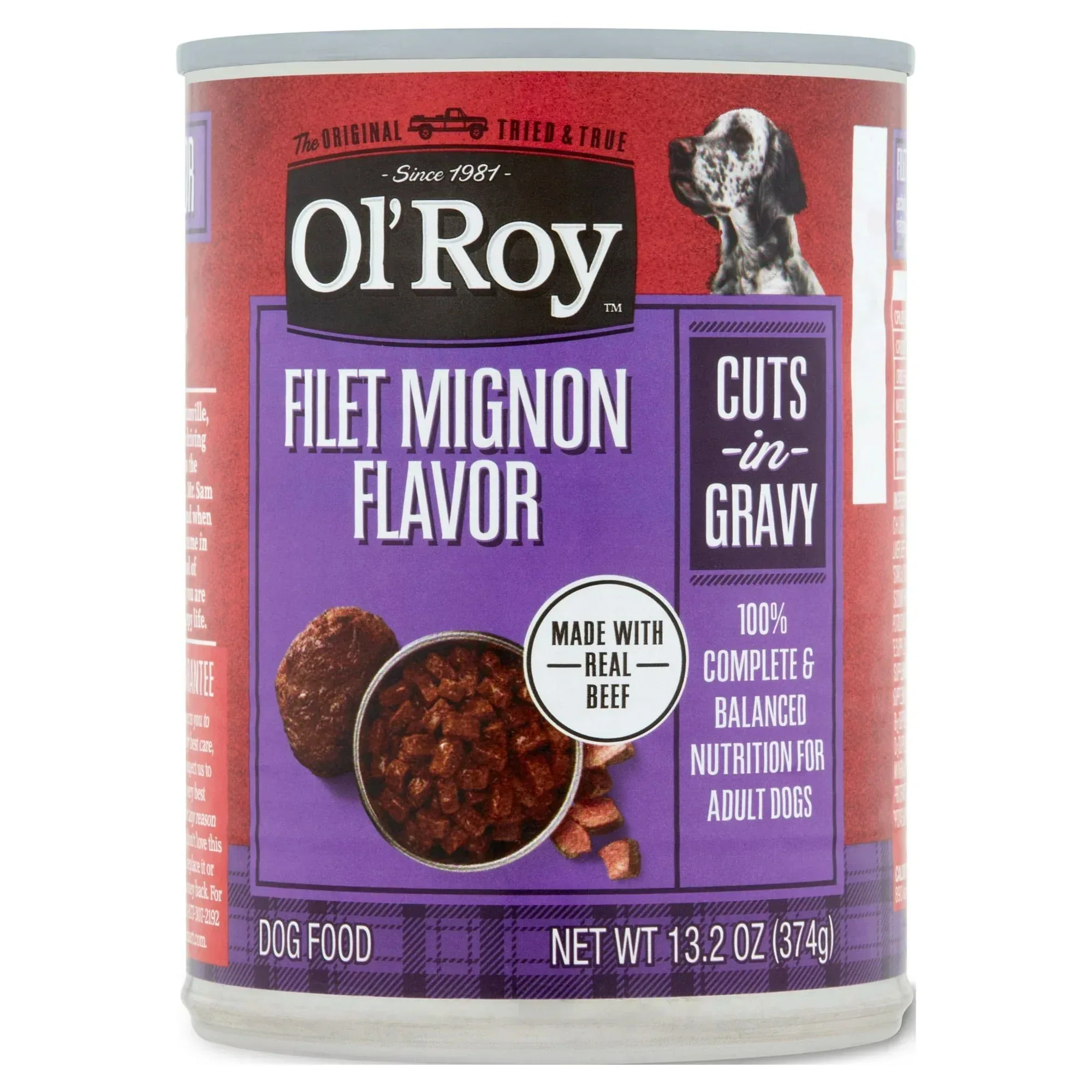 Ol' Roy Filet Mignon Flavor Cuts in Gravy, 13.2 oz Can - Image 23