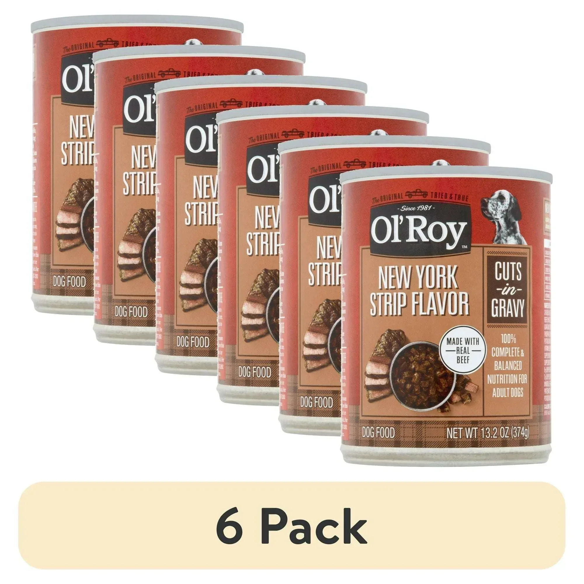 Ol' Roy New York Strip Flavor Cuts in Gravy Wet Dog Food, 13.2 oz Can - Image 7